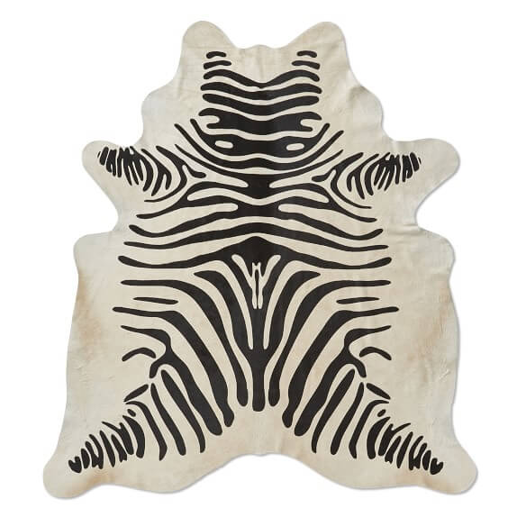 White Zebra Cowhide Rug (1)